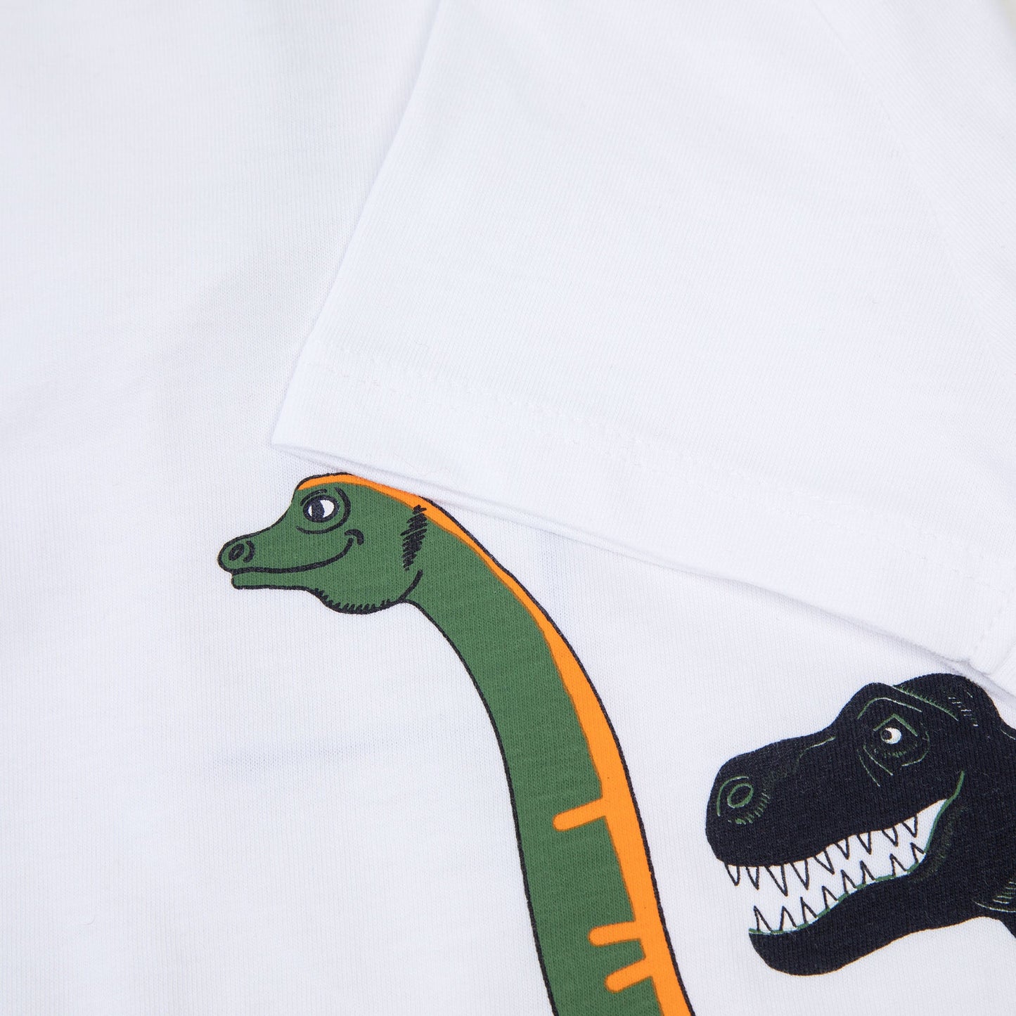 男童白色印花棉T恤