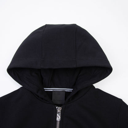 儿童黑色拉链上衣