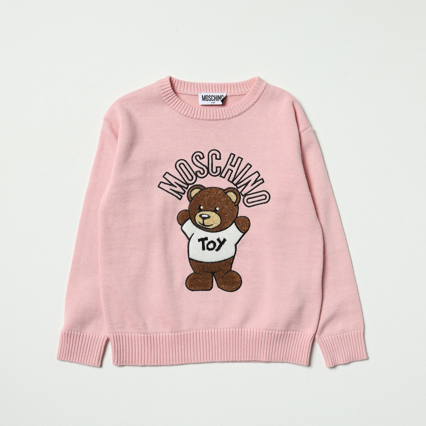 女童粉色小熊毛衣