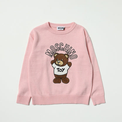 女童粉色小熊毛衣