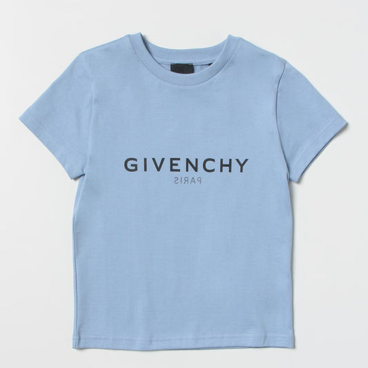 男童蓝色Logo棉T恤