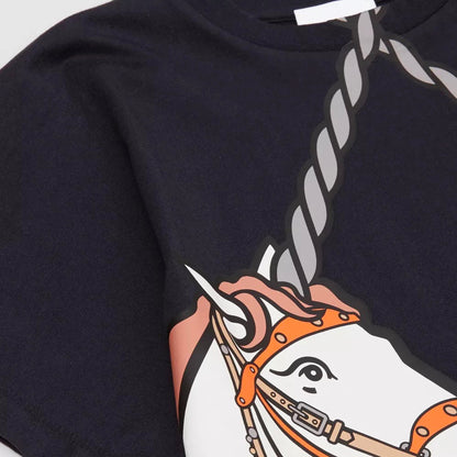 Girls Ink Print Cotton T-Shirt