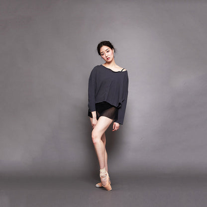 女童灰色芭蕾舞T恤