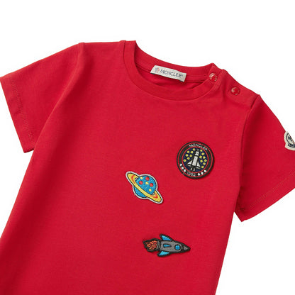 男婴红色棉T恤