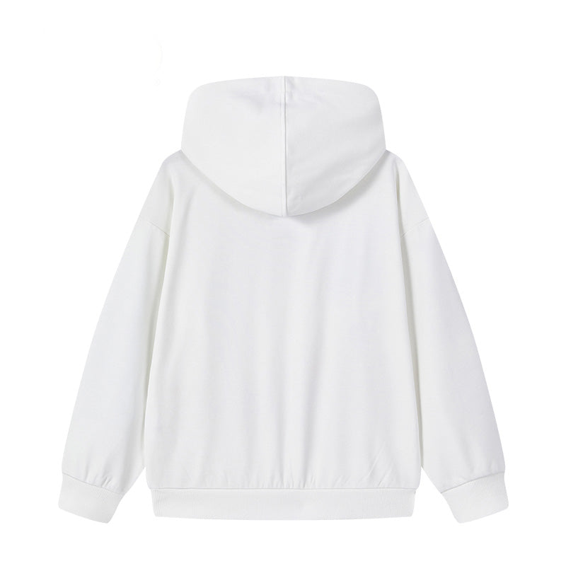儿童白色连帽卫衣