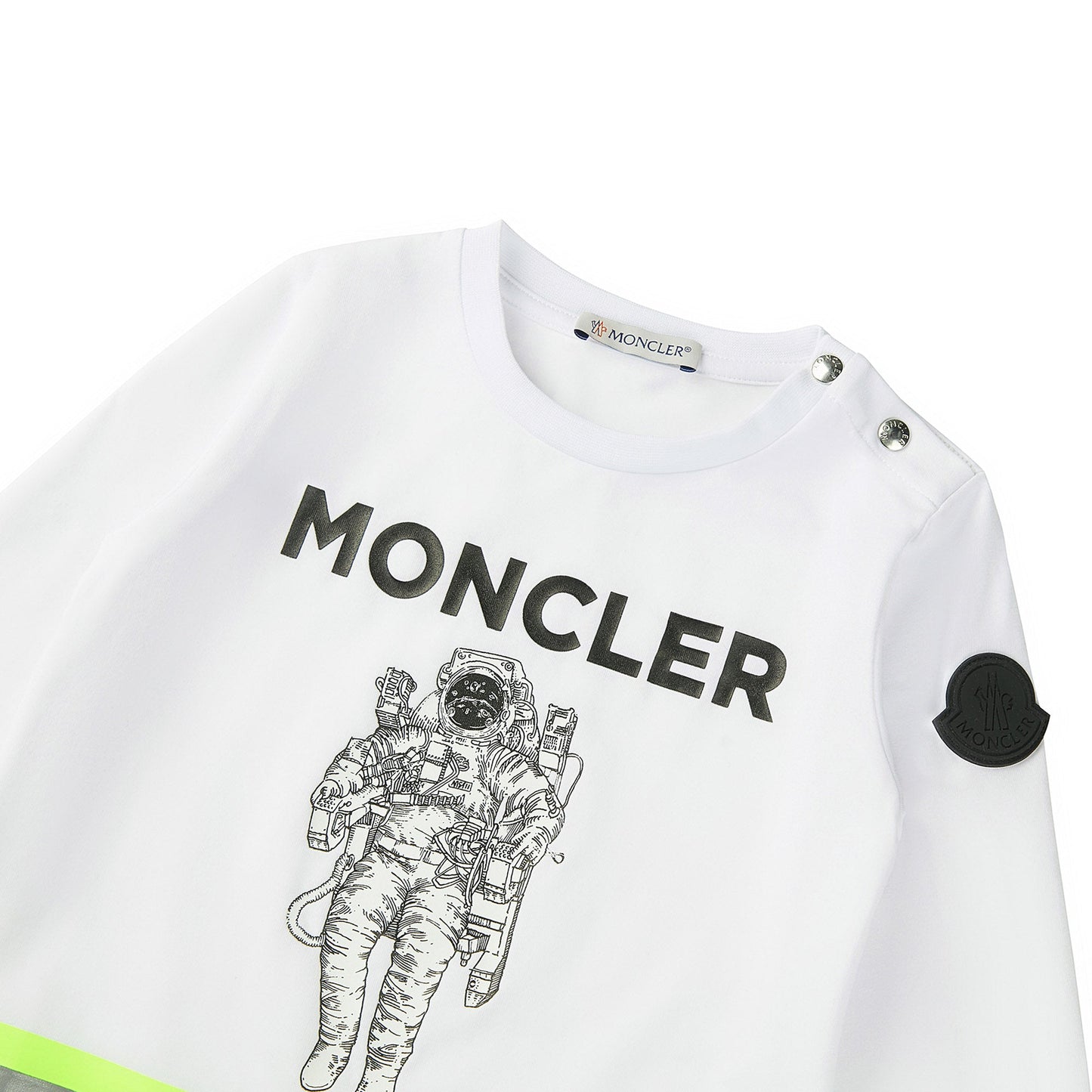 男婴白色Logo棉上衣