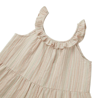 女童珊瑚色条纹上衣