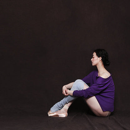 女童紫色芭蕾舞T恤