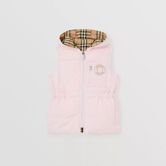 女童粉色棉马甲