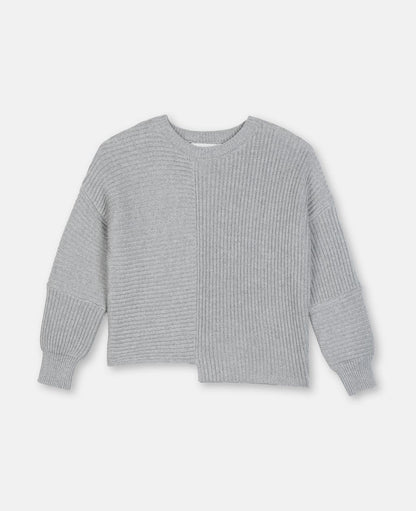 女童灰色棉毛衣