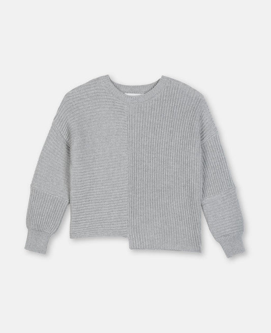 女童灰色棉毛衣