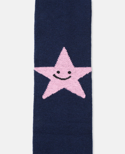 女童蓝色棉连裤袜