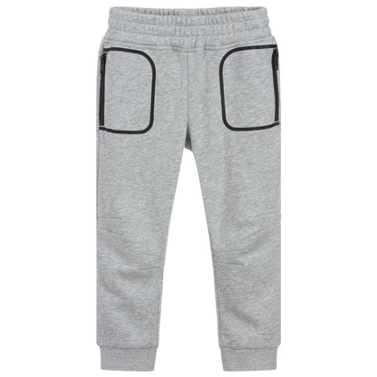 Boys Grey Cotton Trousers