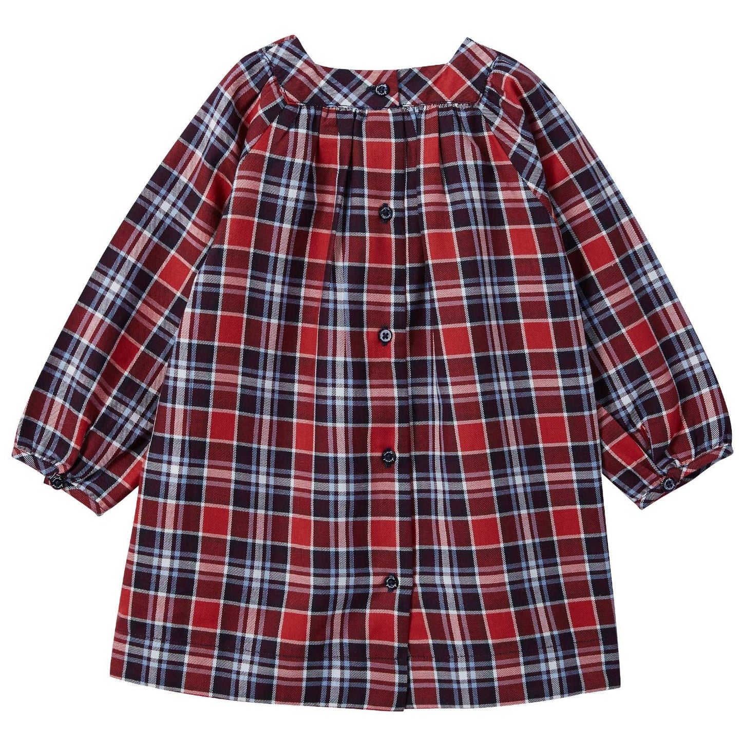 Baby Girls Red Tartan Dress With Bloomers