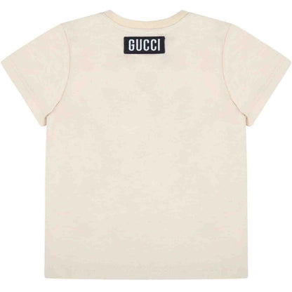 婴儿米色猫咪印花T恤