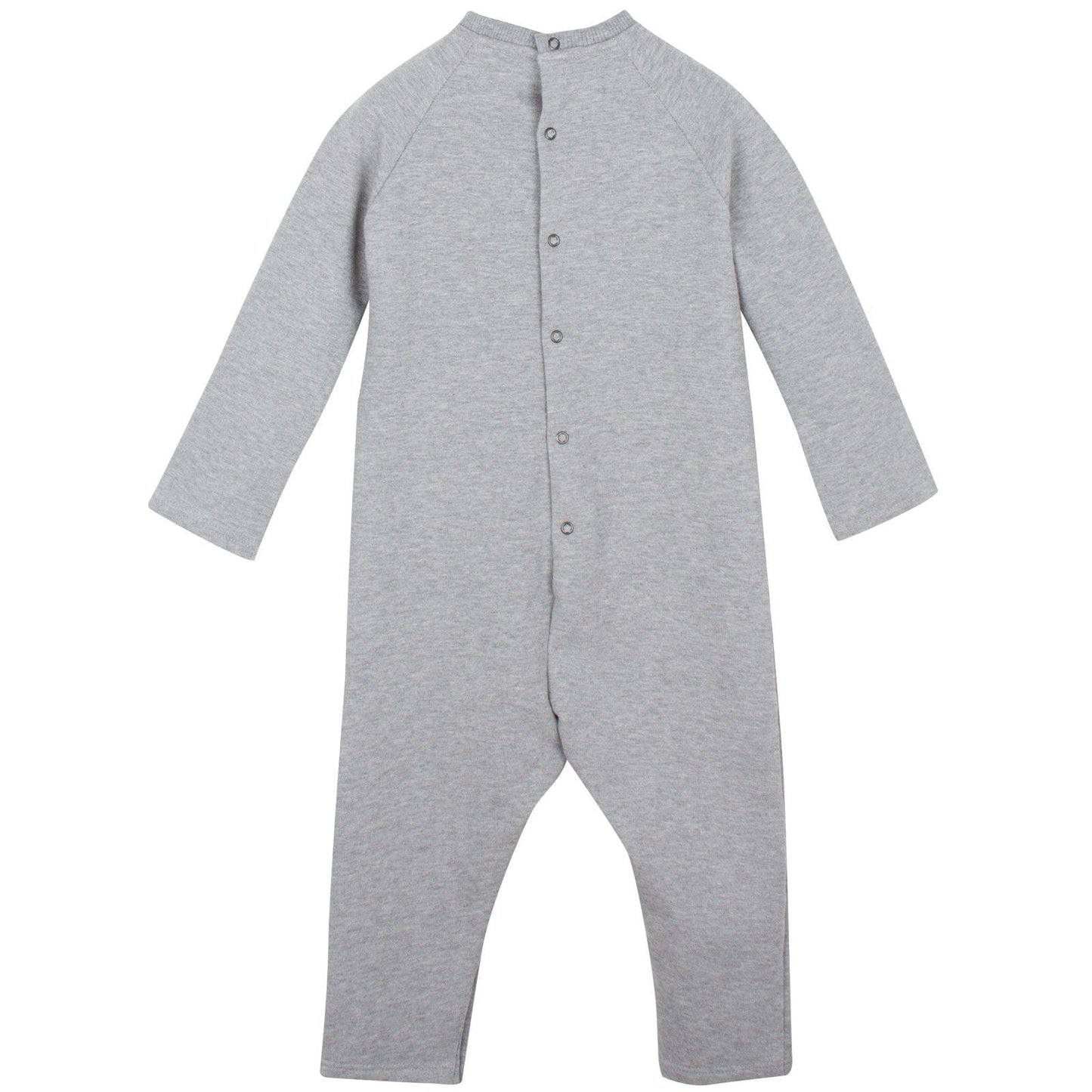 Baby Grey Tiger Embroidered Cotton Jersey  Babygrow