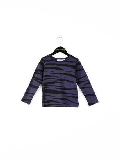 Tiger Dk Blue Stripes Long Sleeve T-Shirt