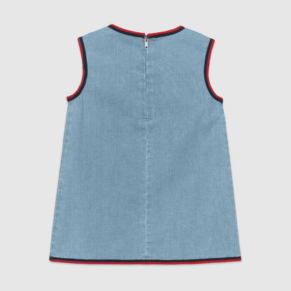 Girls Light Blue Denim Dress