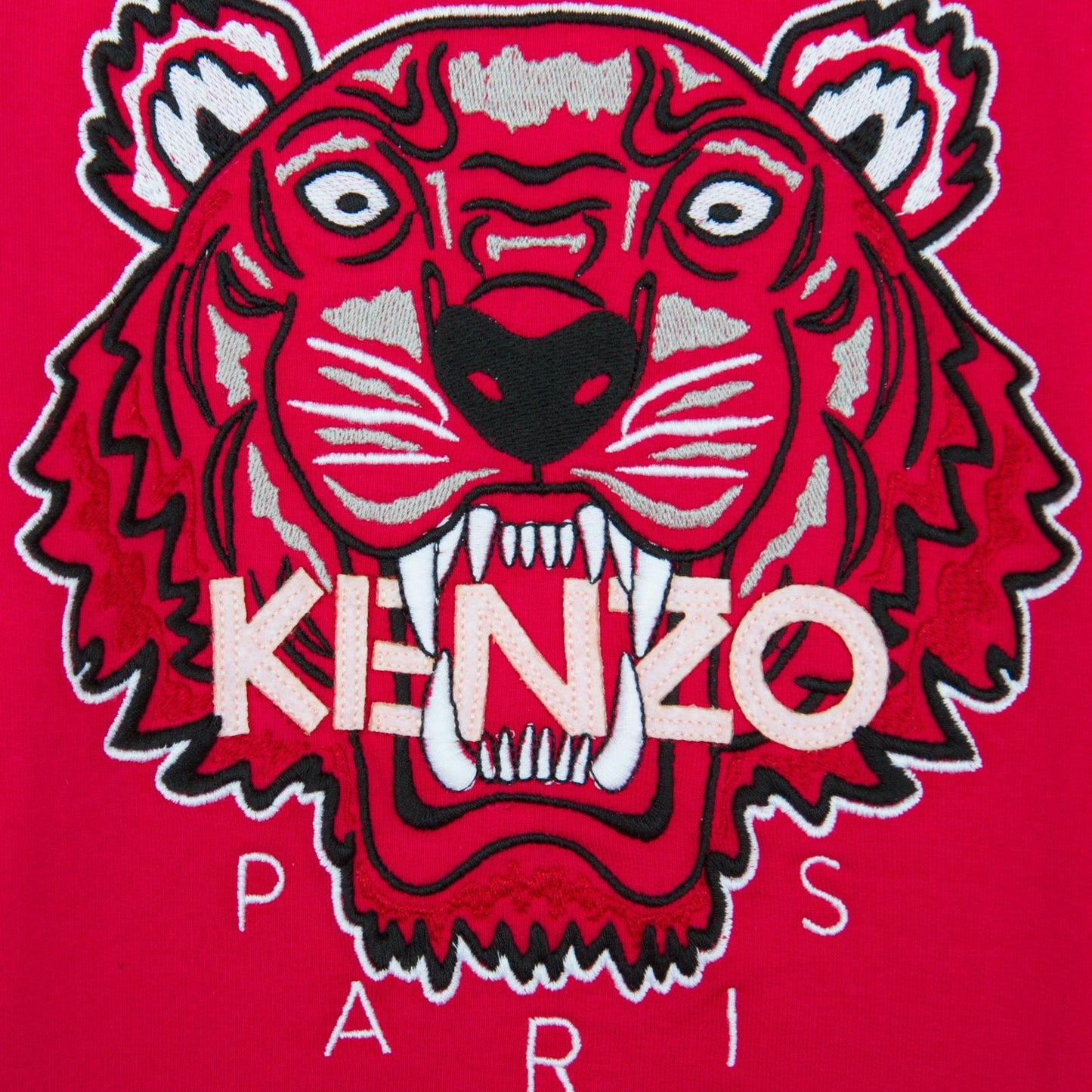 Boys Red Tiger Embroidered Sweatshirt