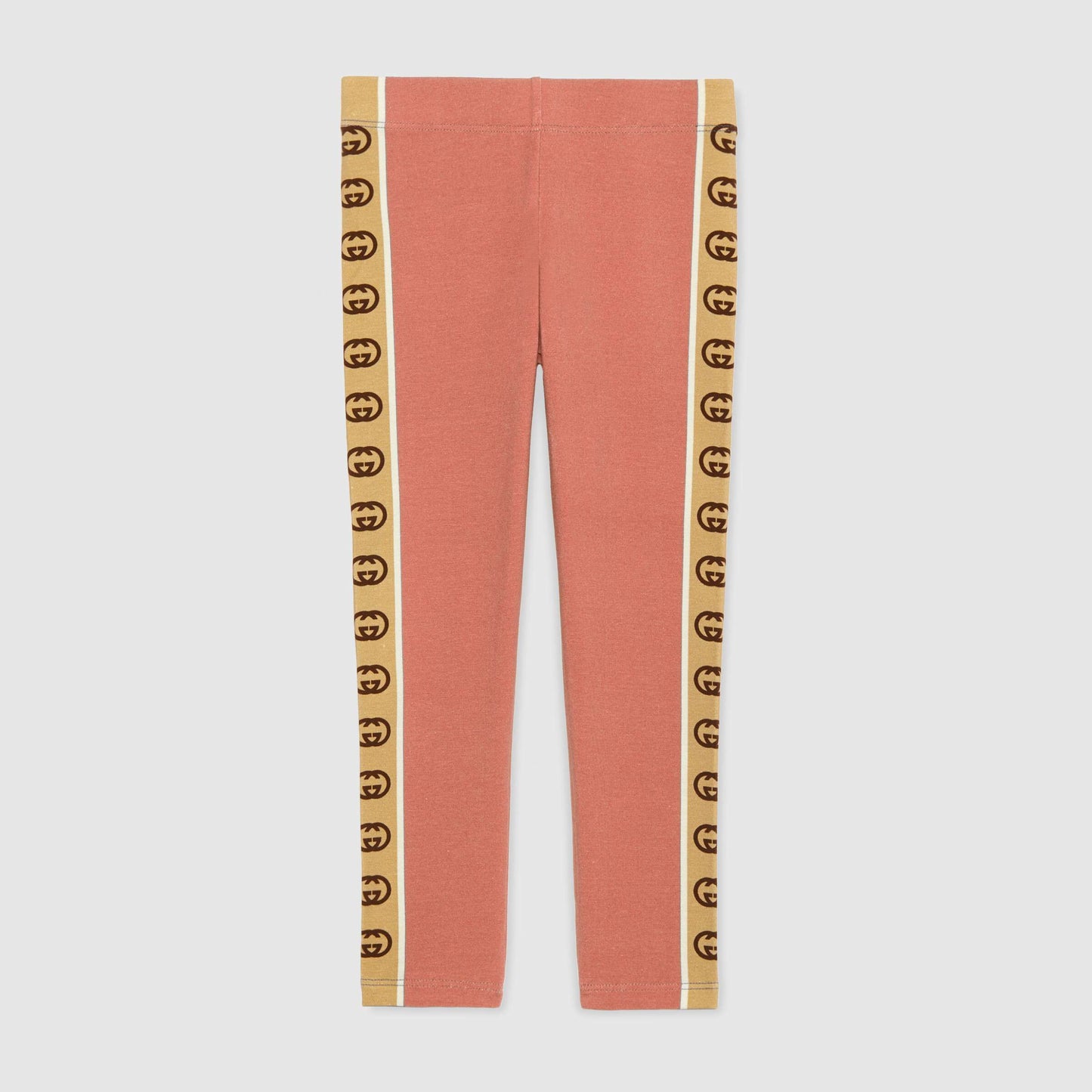 Girls Pink Logo Cotton Leggings