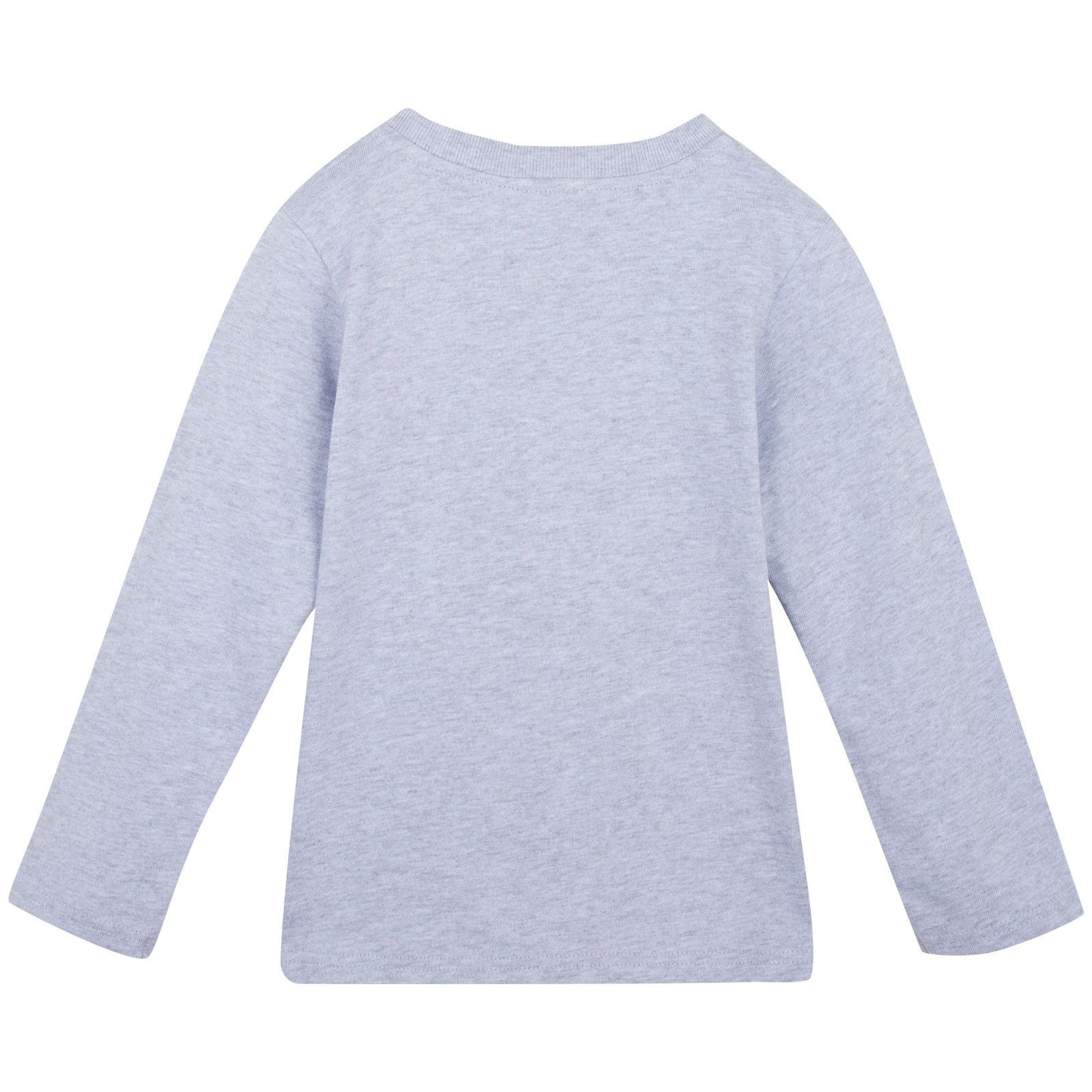 Boys Grey Tiger Embroidered Cotton Jersey T-Shirt