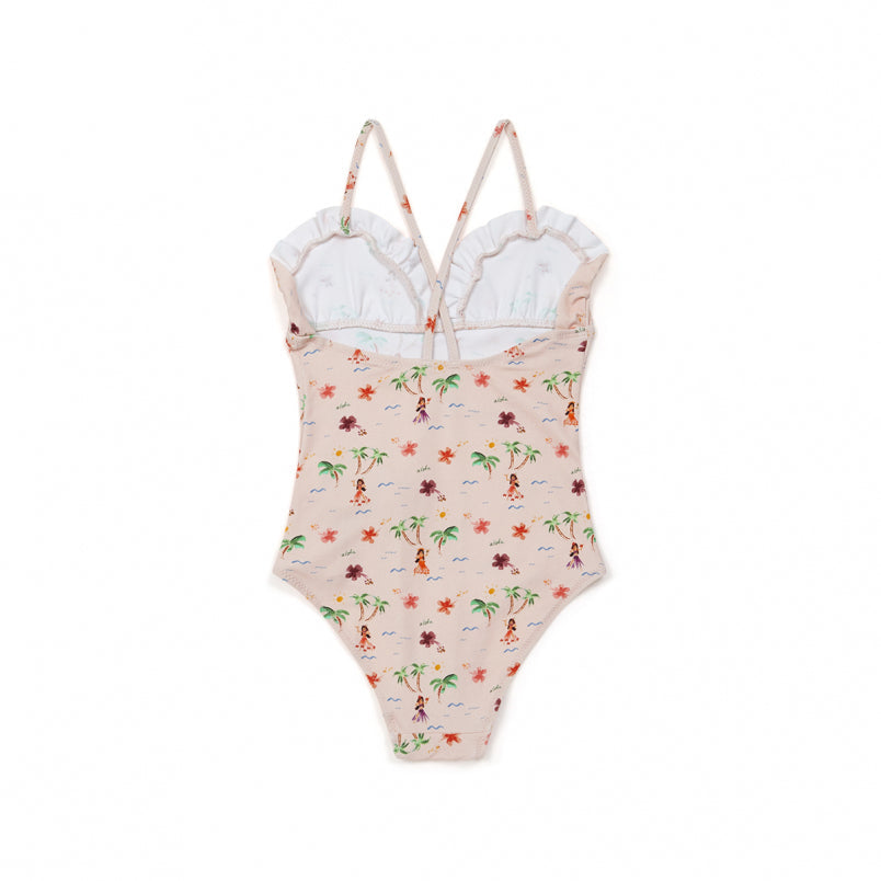 Girls Light Pink Swimsuit