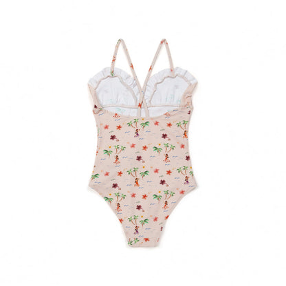 Girls Light Pink Swimsuit
