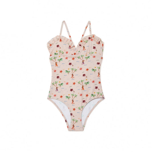 Girls Light Pink Swimsuit