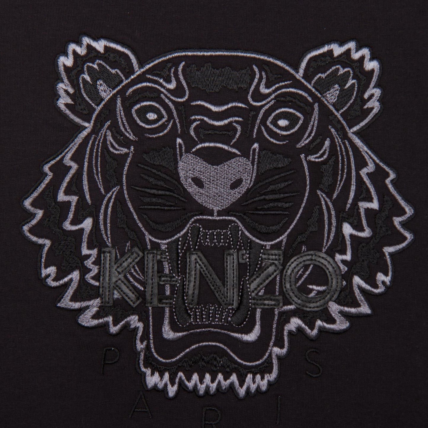 Boys Black Tiger Embroidered Jersey Sweatshirt