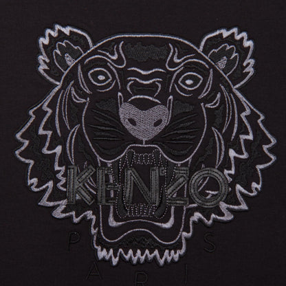 Boys Black Tiger Embroidered Jersey Sweatshirt