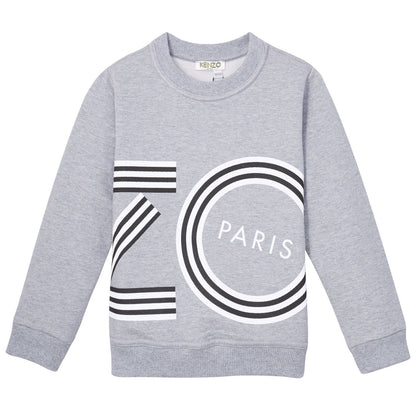Boys&Girls Grey Printed Logo Sweatshirt