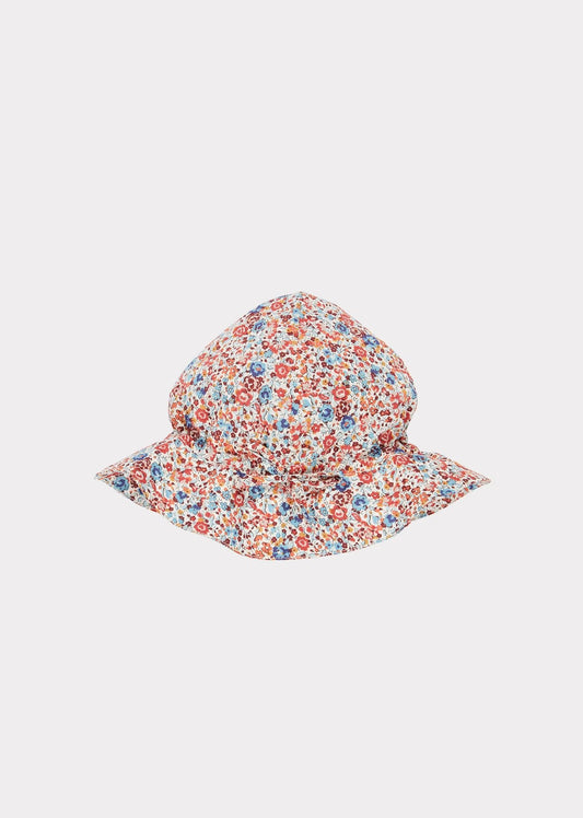 Baby Girls Red Flowers Sun Hat