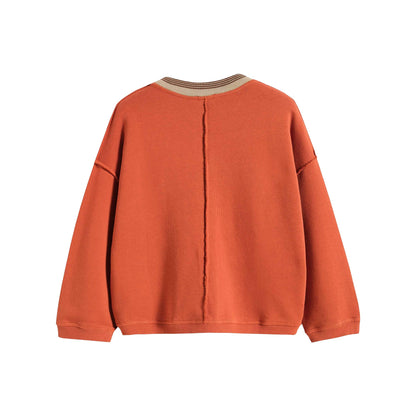 儿童铁锈色棉上衣