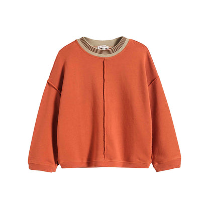 儿童铁锈色棉上衣