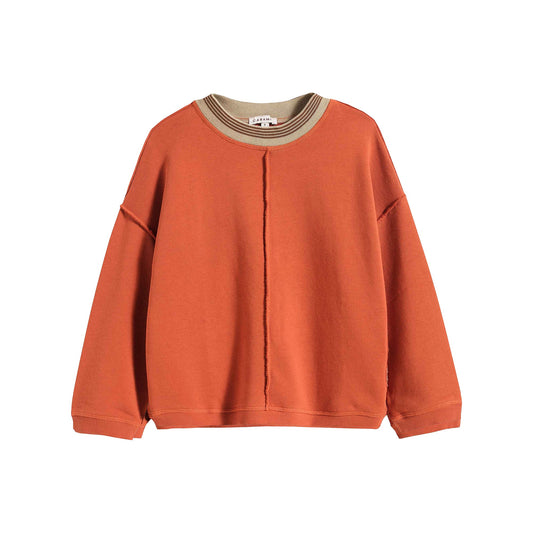 儿童铁锈色棉上衣