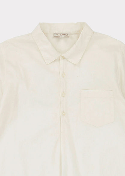 Boys & Girls White Cotton Shirt