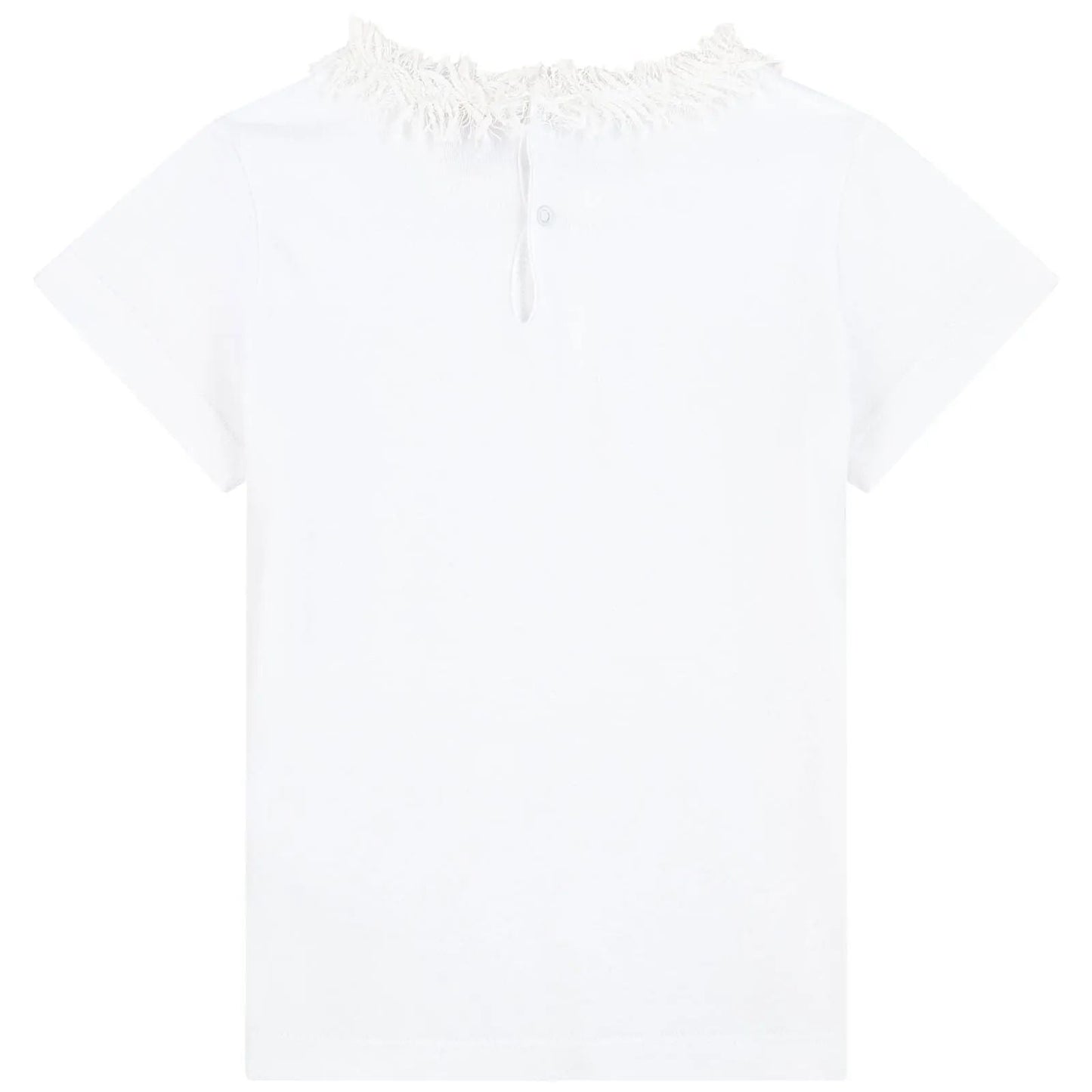 女童白色棉T恤