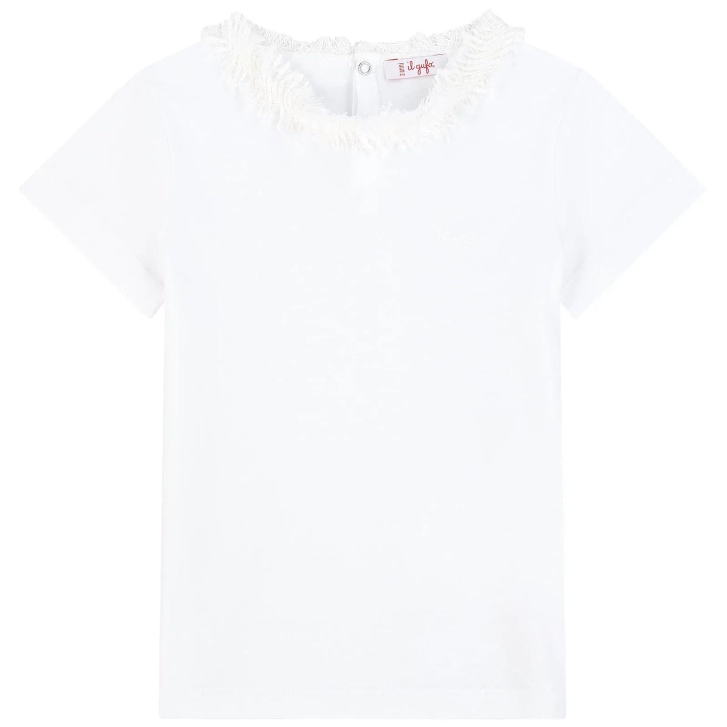 女童白色棉T恤