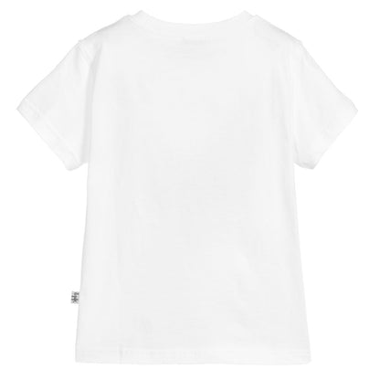 男童白色棉T恤