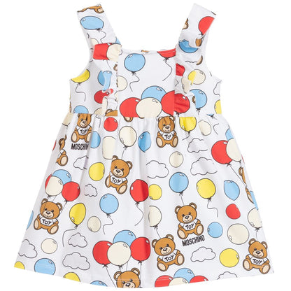 Baby Girls White Balloon Cotton Dress