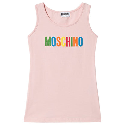 女童粉色Logo棉背心