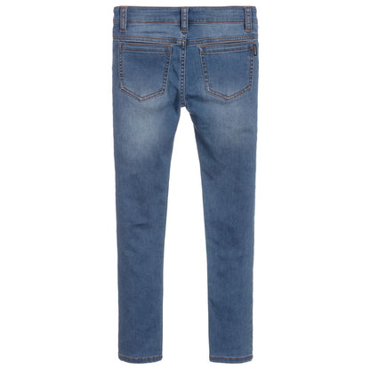 Girls Blue Logo Denim Trousers