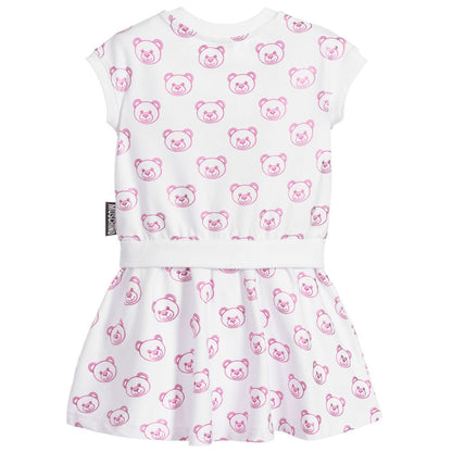 Girls White Cotton Dress