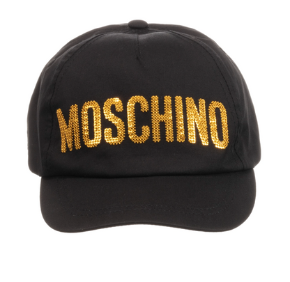 Girls Black Logo Cotton Hat
