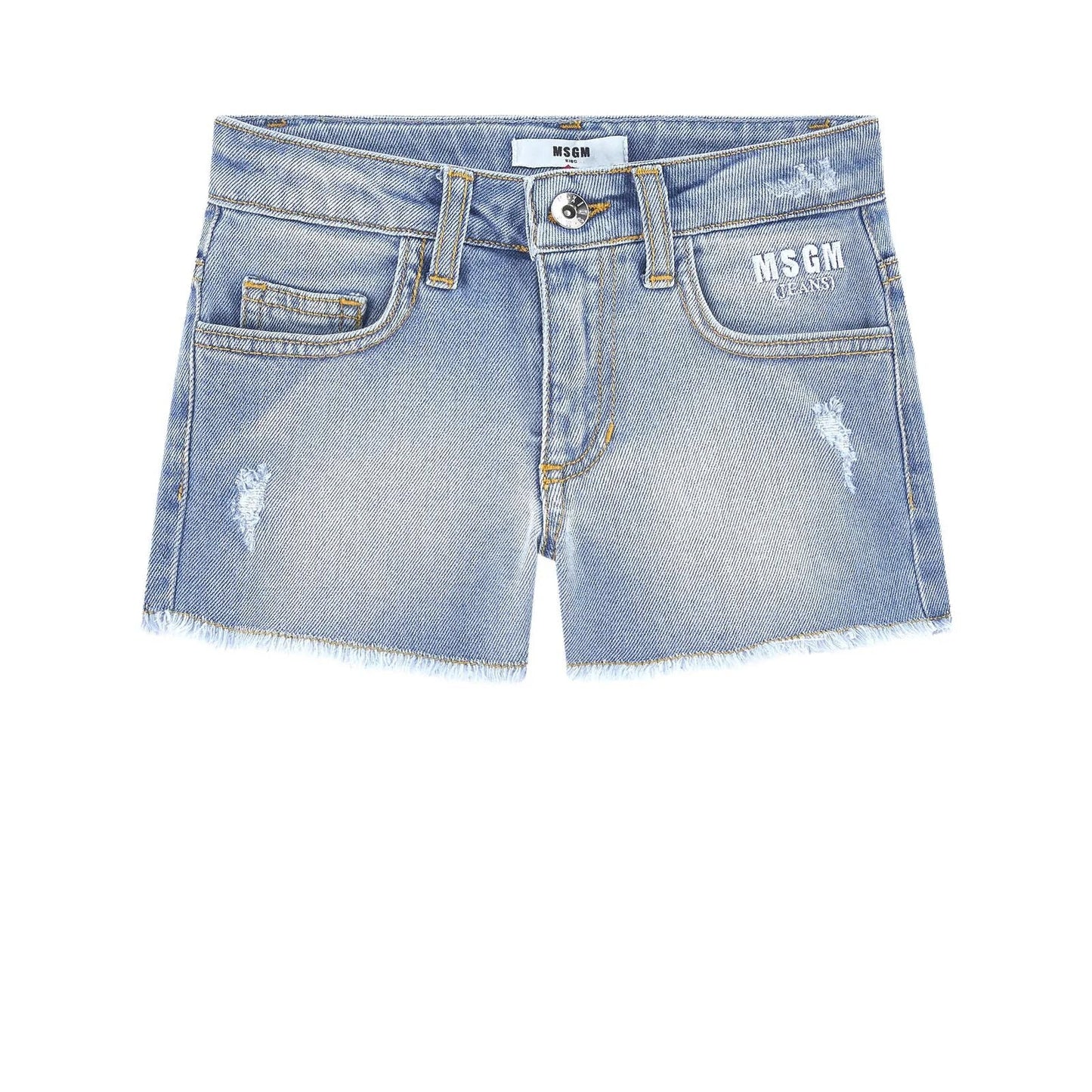 Girls Blue Denim Shorts