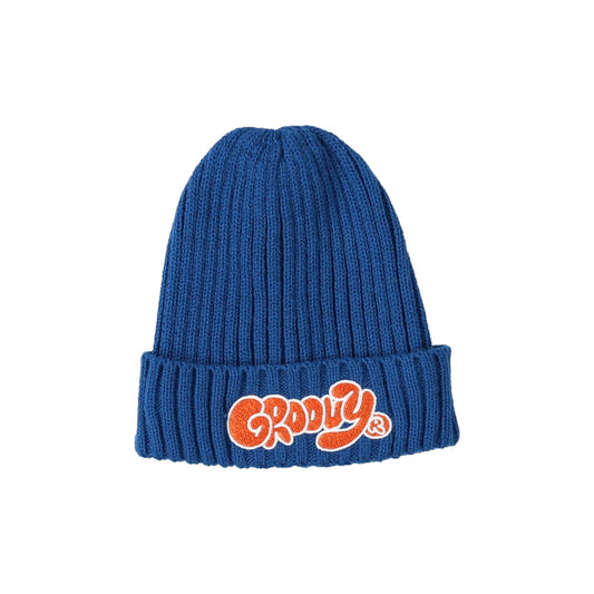 儿童蓝色Logo针织帽子