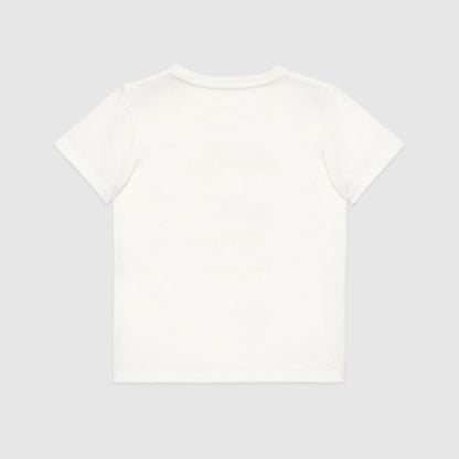 Boys & Girls White Logo Cotton T-Shirt