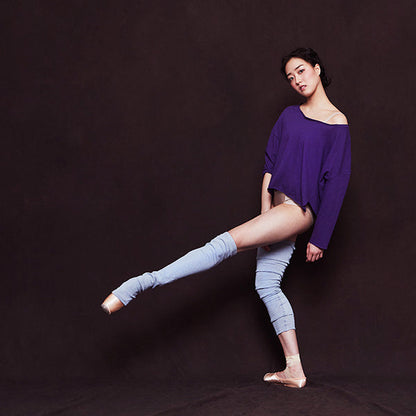 女童紫色芭蕾舞T恤