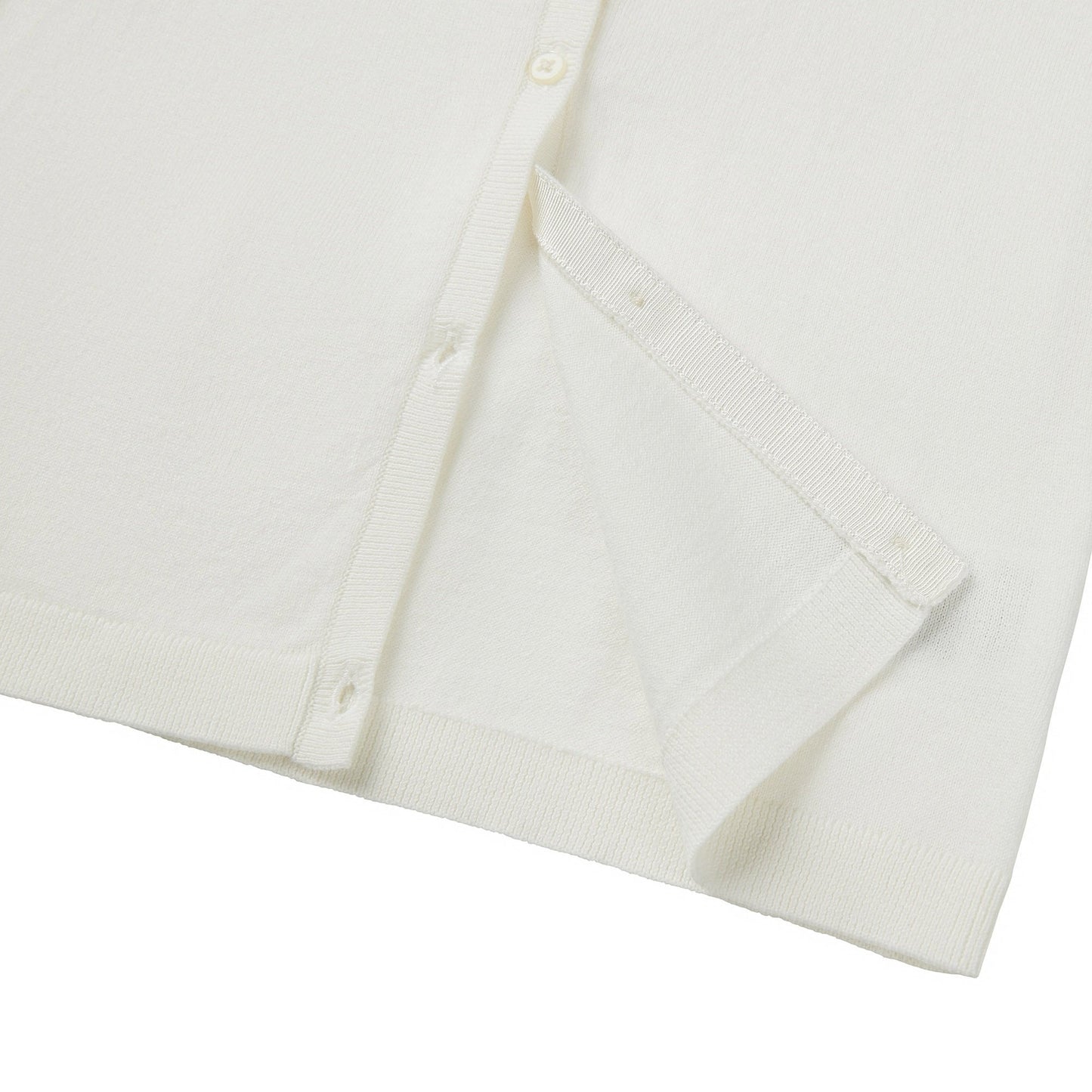 Girls White Cherry Logo Cardigan