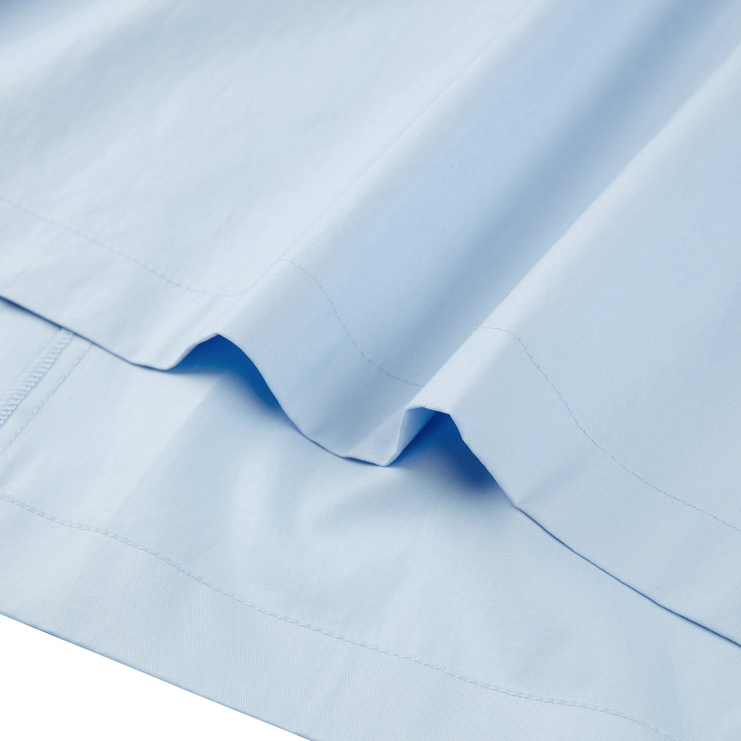 女童蓝色百褶棉连衣裙